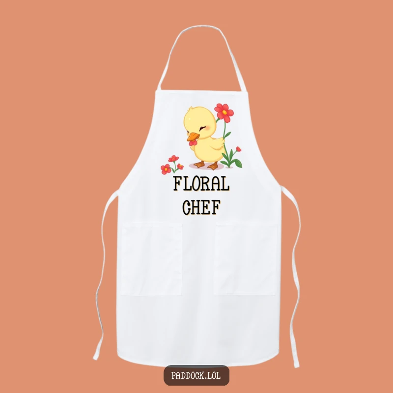 Gardener's Funny Duckling Flower Apron - Chef's Cute Nature Gift