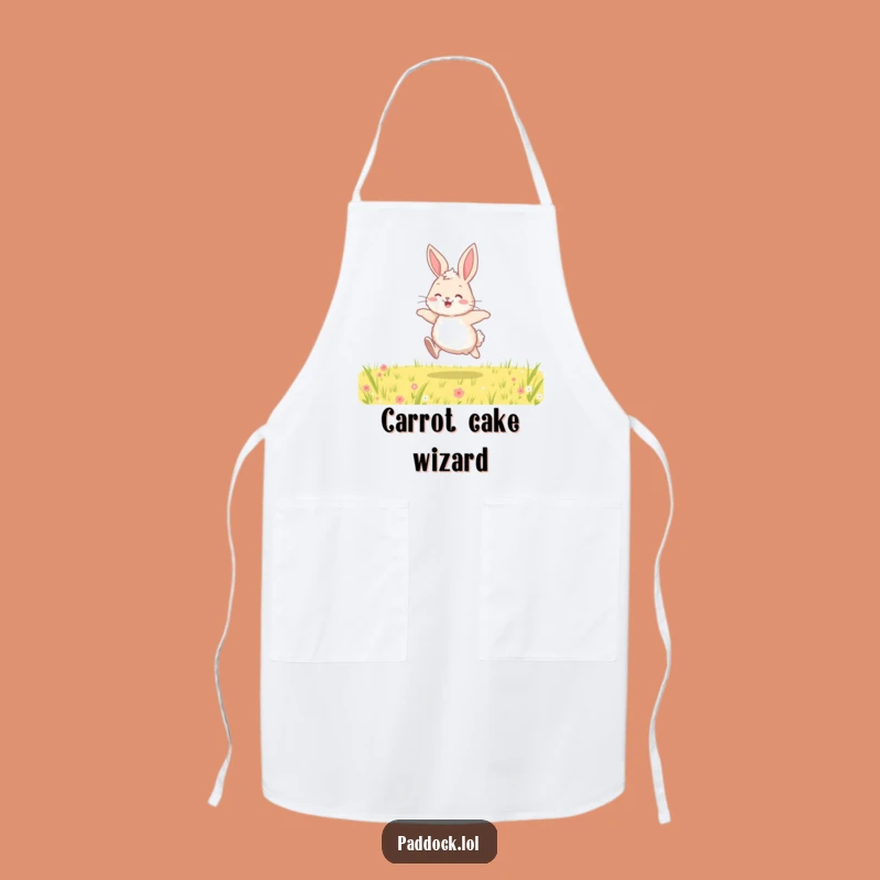 Funny Bunny Hopping Apron - Cute Rabbit Cooking Wear for Chefs