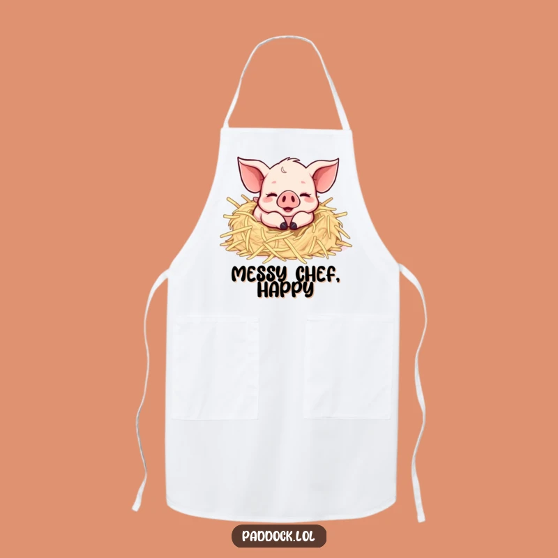 Funny Happy Piglet Apron: Kitchen Farm Joy, Great Funny Gift