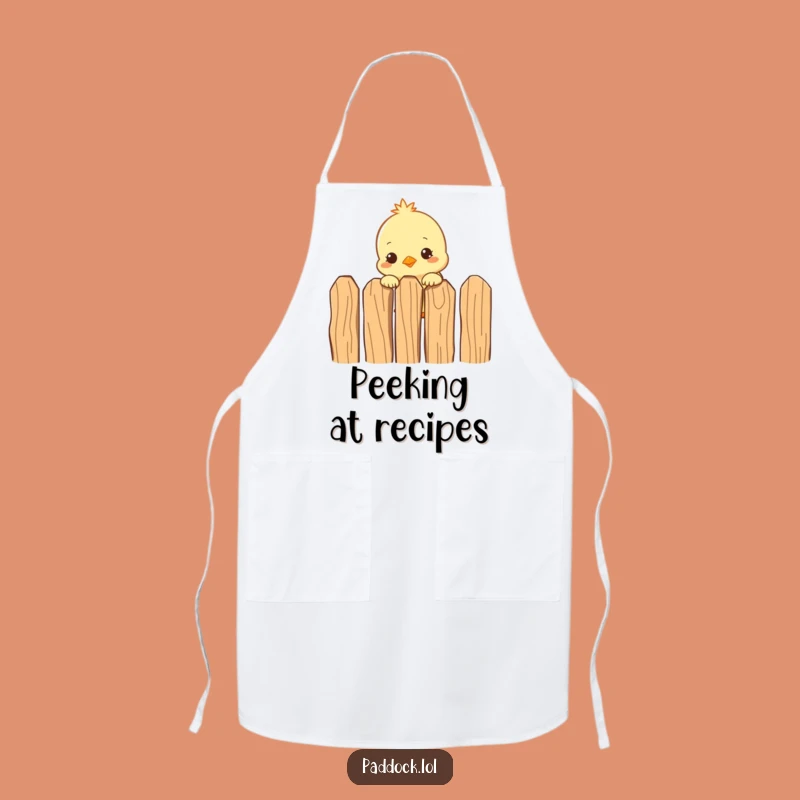 Funny Curious Chick Apron: Kitchen Farm Humor Wear, Great Funny Gift