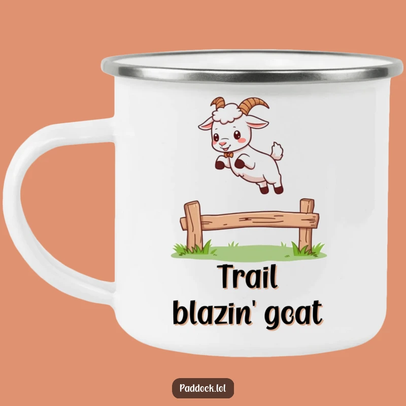 Funny Goat Leaping Camping Mug - Durable Jumping Animal Adventure Cup
