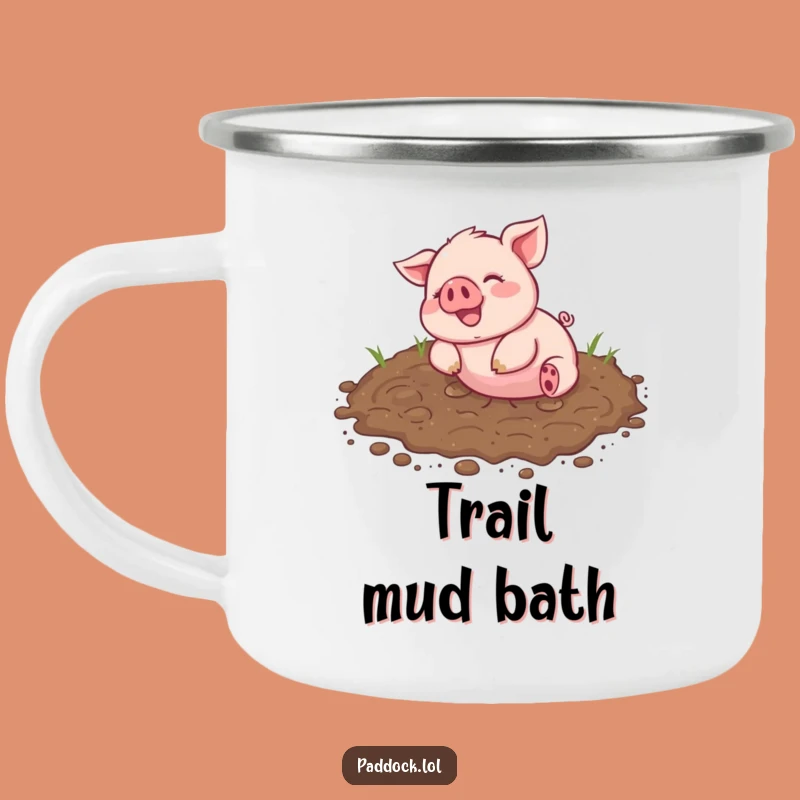 Durable Funny Piglet Mud Camping Mug - Outdoor Messy Fun Gift