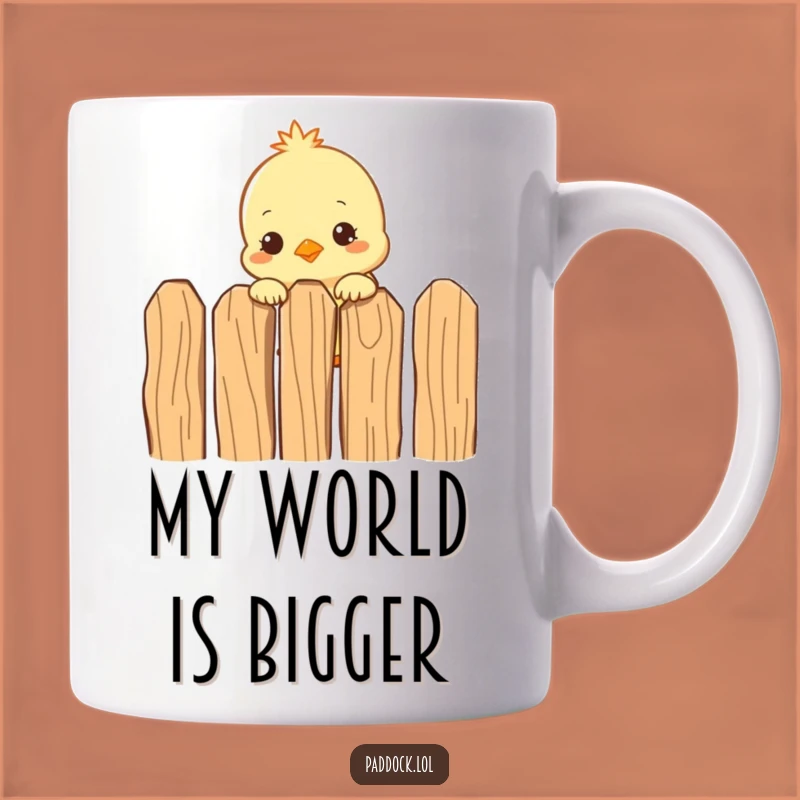 Funny Curious Chick Peeking Mug: The Perfect Humorous Farm Animal Gift