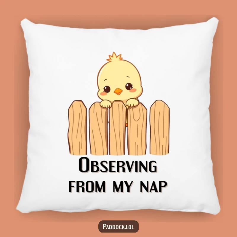 Funny Curious Chick Pillow: Cozy Farm Accent, Adorable Funny Gift