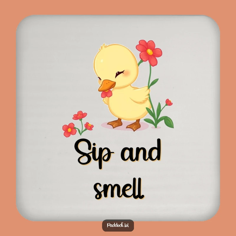 Funny Duckling Flower Coaster Set - Protect Surfaces with Cute Charm