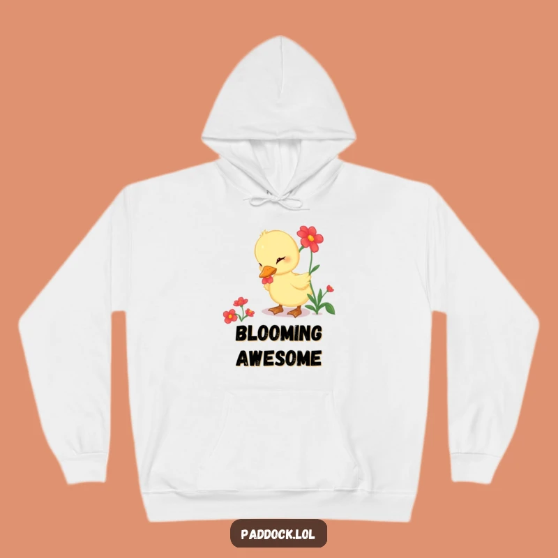 Cozy Funny Duckling Flower Hoodie - Warm & Cute Nature Gift
