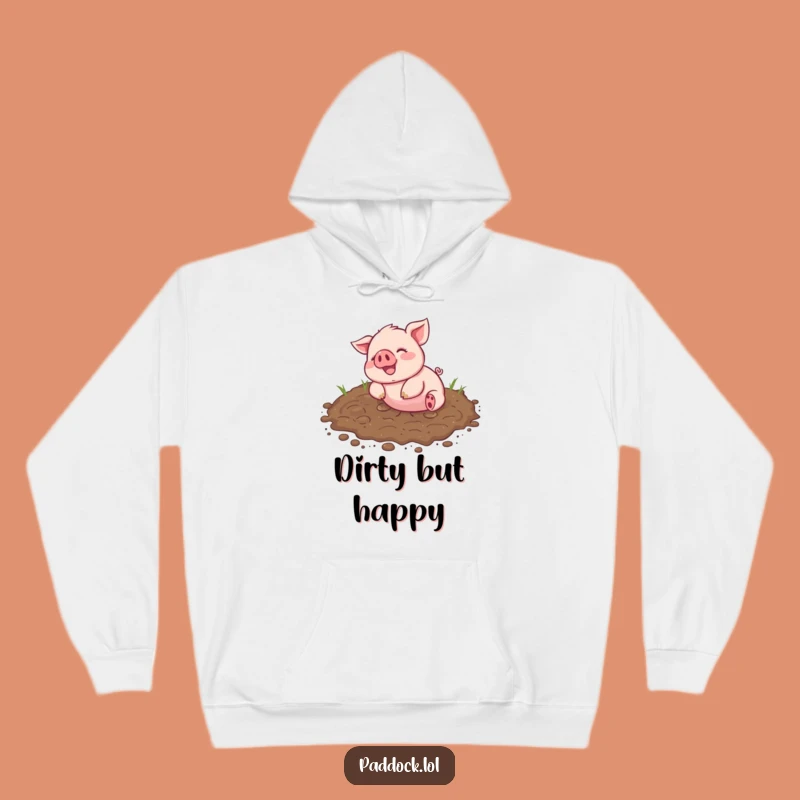 Cozy Funny Piglet Mud Hoodie - Warm & Hilarious Messy Gift