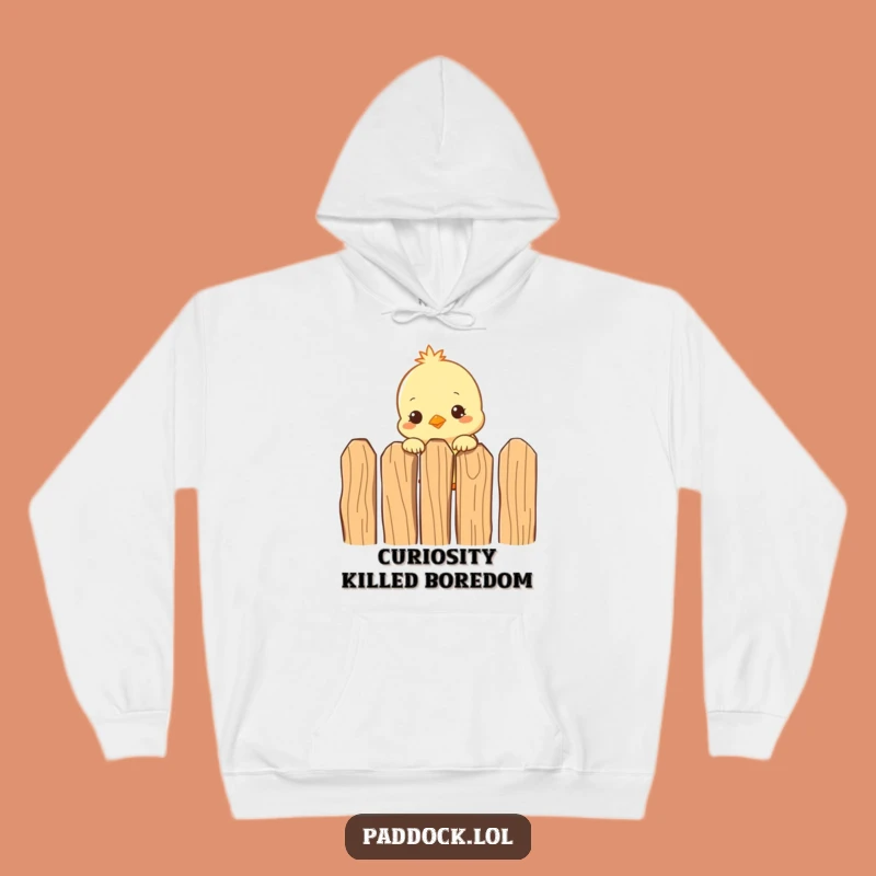 Funny Curious Chick Hoodie: Cozy Farm Humor Wearable, Great Funny Gift
