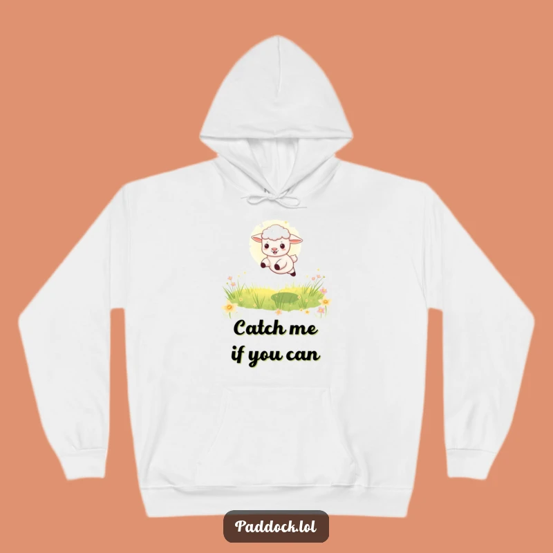 Funny Playful Lamb Hoodie: Cozy Meadow Comfort, Perfect Funny Gift