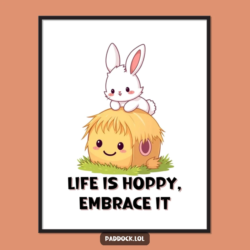 Funny Bunny Art Free Printable: Whimsical Animal Downloadable Wall Decor for Cheer