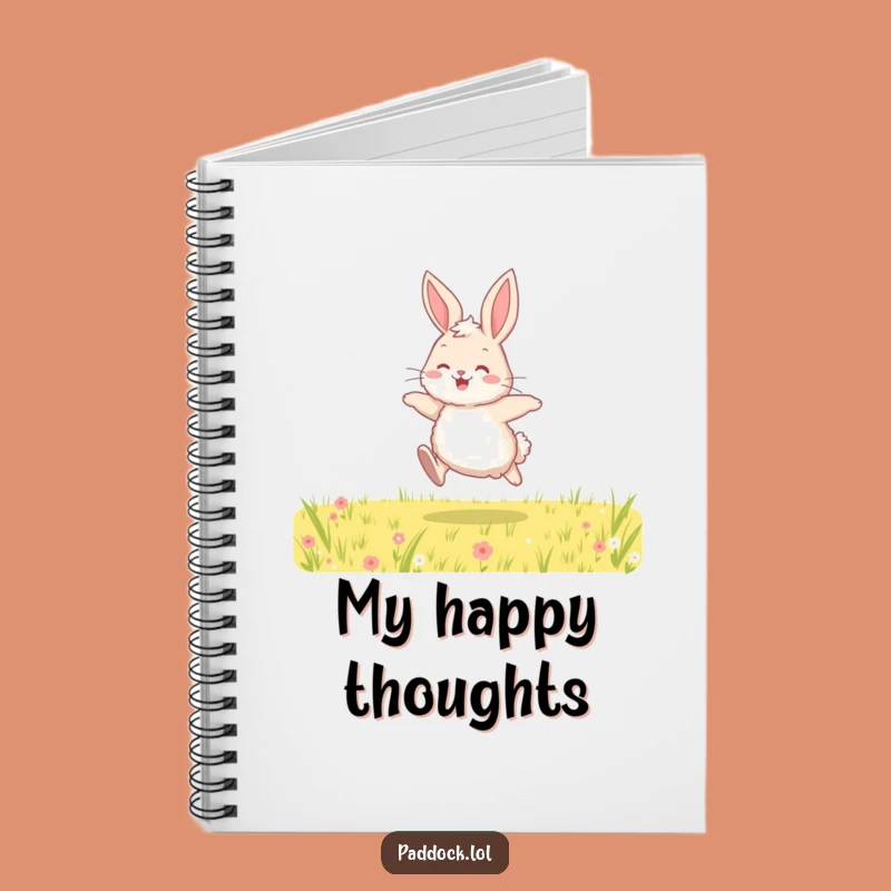 Funny Bunny Hopping Notebook - Journal for Joyful Thoughts and Ideas