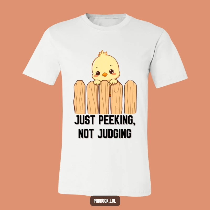 Funny Curious Chick T-Shirt: Adorable Farm Animal Tee for Humorous Gift